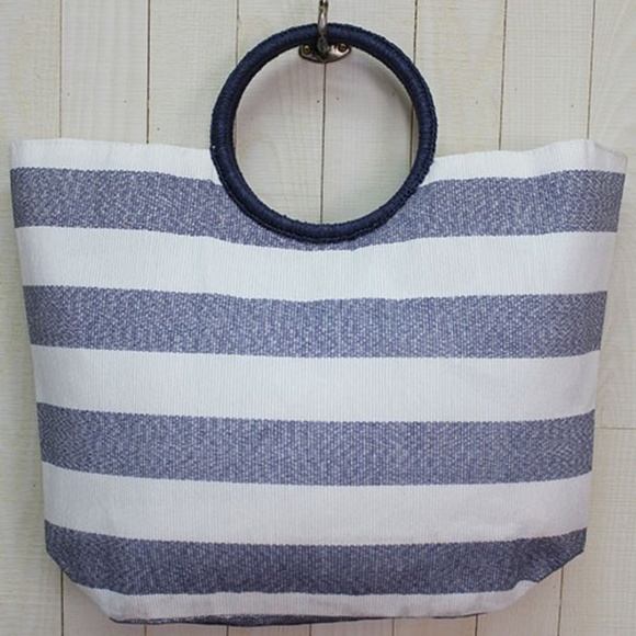 Handbags - Stripe Beach Tote